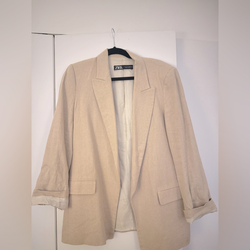 Zara Linen Blazer Size M